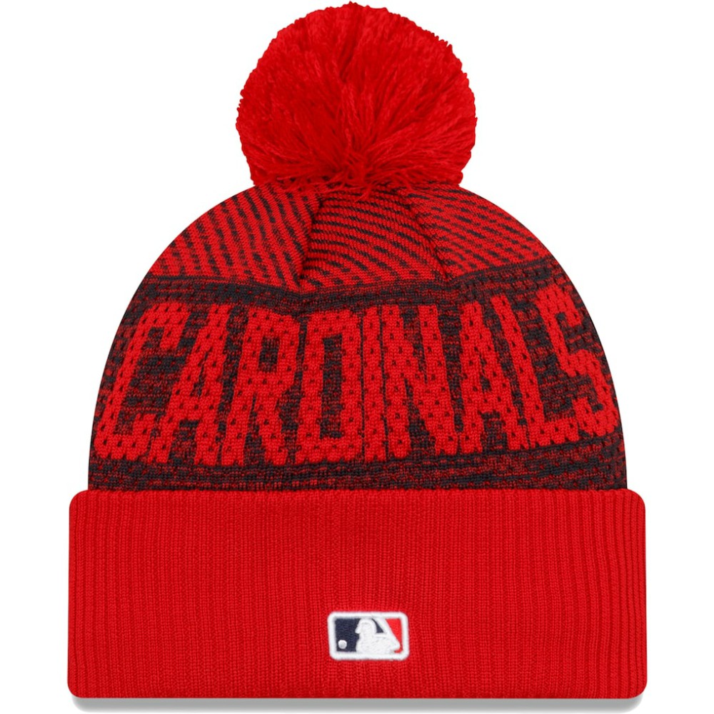 St. Louis Cardinals New Era Authentic Collection Sport Cuffed Knit Hat with Pom - Red - New Era Sale