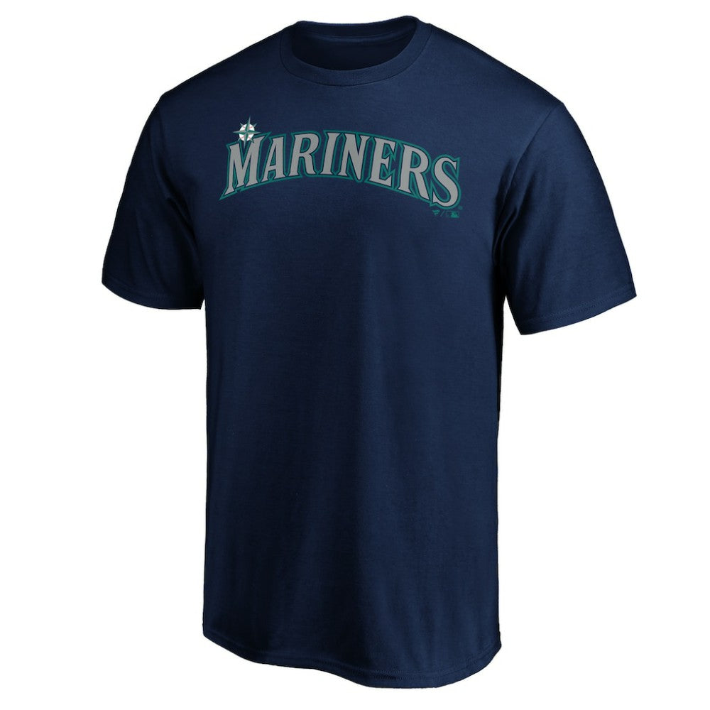 Seattle Mariners Official Wordmark Team T-Shirt - Navy - MLB Lifestyle