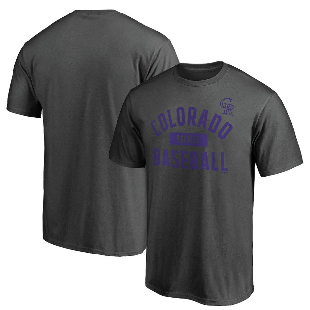 Colorado Rockies Iconic Primary Pill T-Shirt - Charcoal - MLB Lifestyle