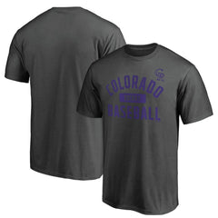 Colorado Rockies Iconic Primary Pill T-Shirt - Charcoal - MLB Lifestyle