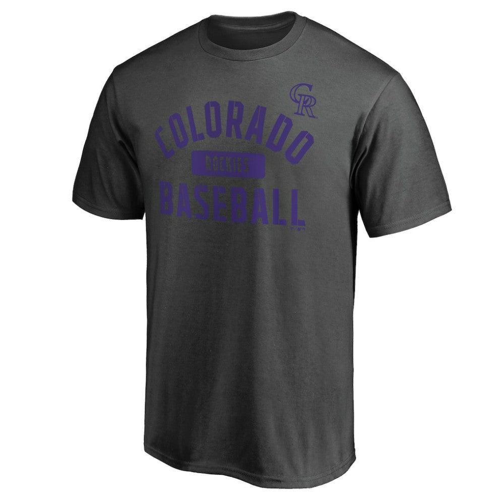 Colorado Rockies Iconic Primary Pill T-Shirt - Charcoal - MLB Lifestyle