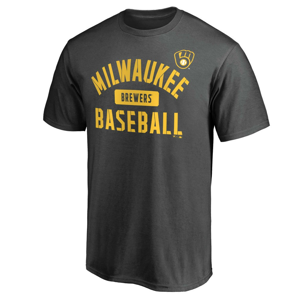 Milwaukee Brewers Iconic Primary Pill T-Shirt - Charcoal - MLB Online