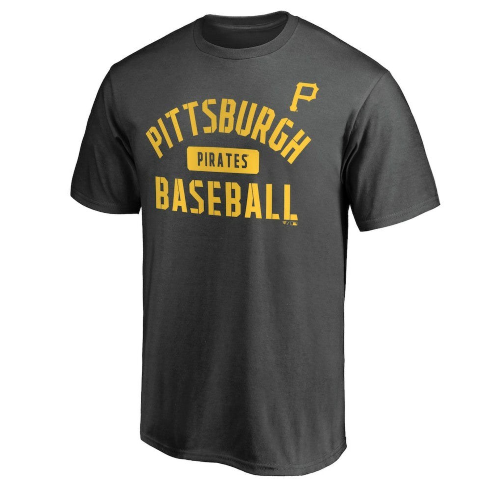 Pittsburgh Pirates Iconic Primary Pill T-Shirt - Charcoal - MLB Sale