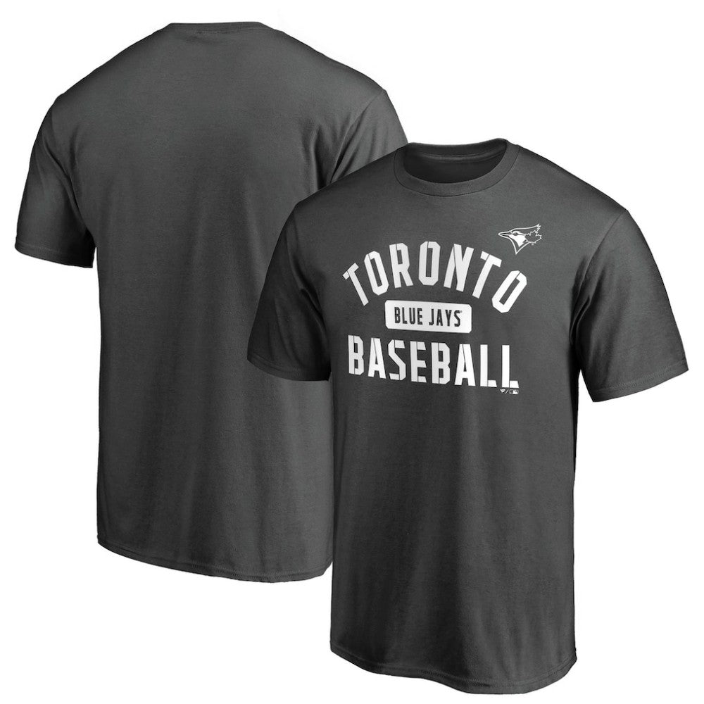 Toronto Blue Jays Iconic Primary Pill T-Shirt - Charcoal - MLB Discount