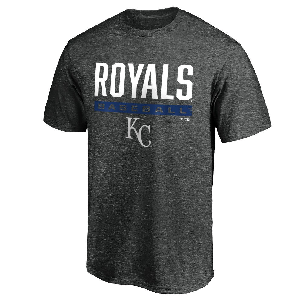 Kansas City Royals Win Stripe Logo T-Shirt - Charcoal - MLB Online