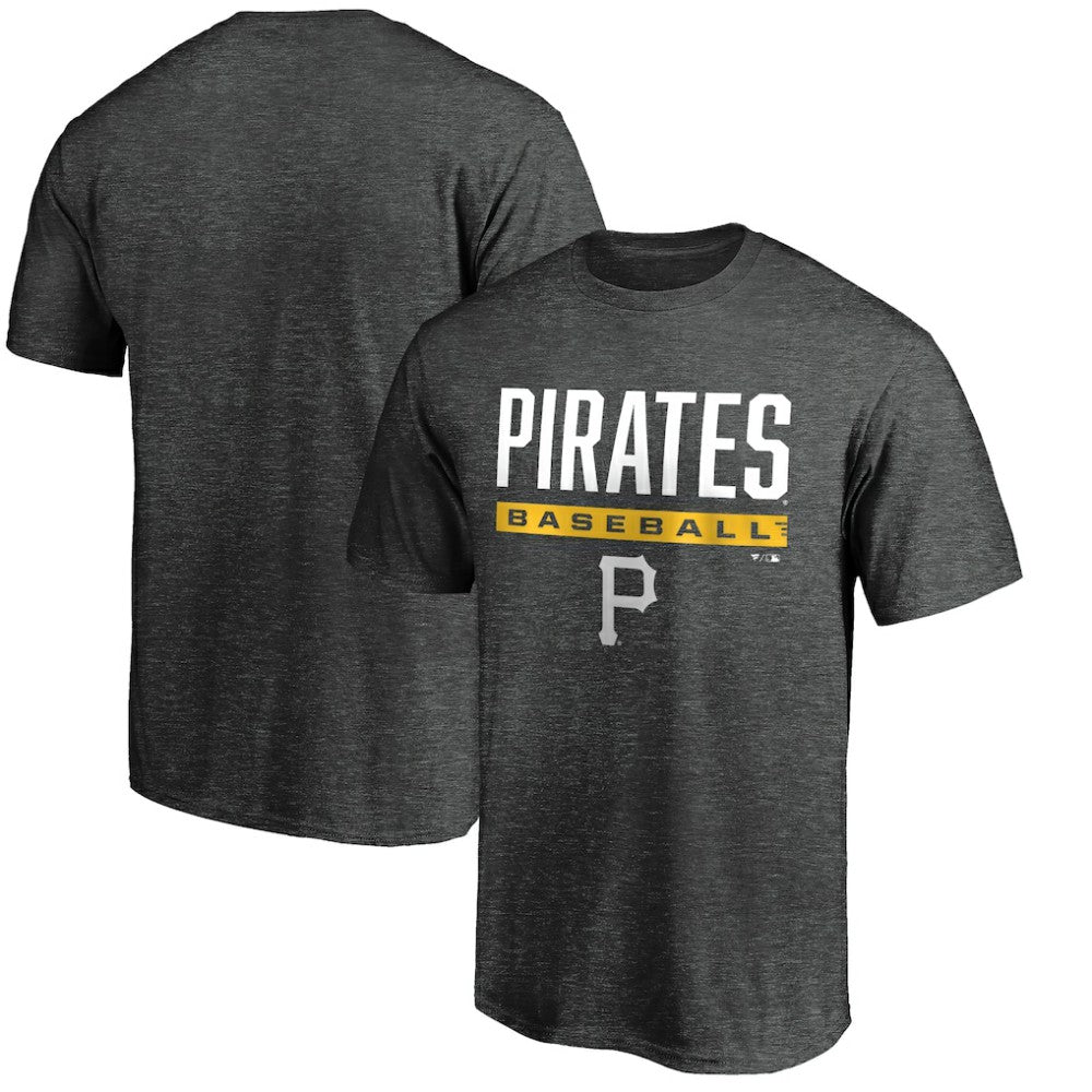 Pittsburgh Pirates Win Stripe Logo T-Shirt - Charcoal - MLB Online