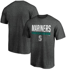 Seattle Mariners Win Stripe Logo T-Shirt - Charcoal - MLB Discount