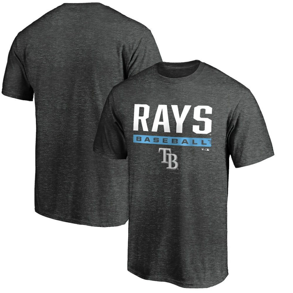 Tampa Bay Rays Win Stripe Logo T-Shirt II - Charcoal - MLB Sale