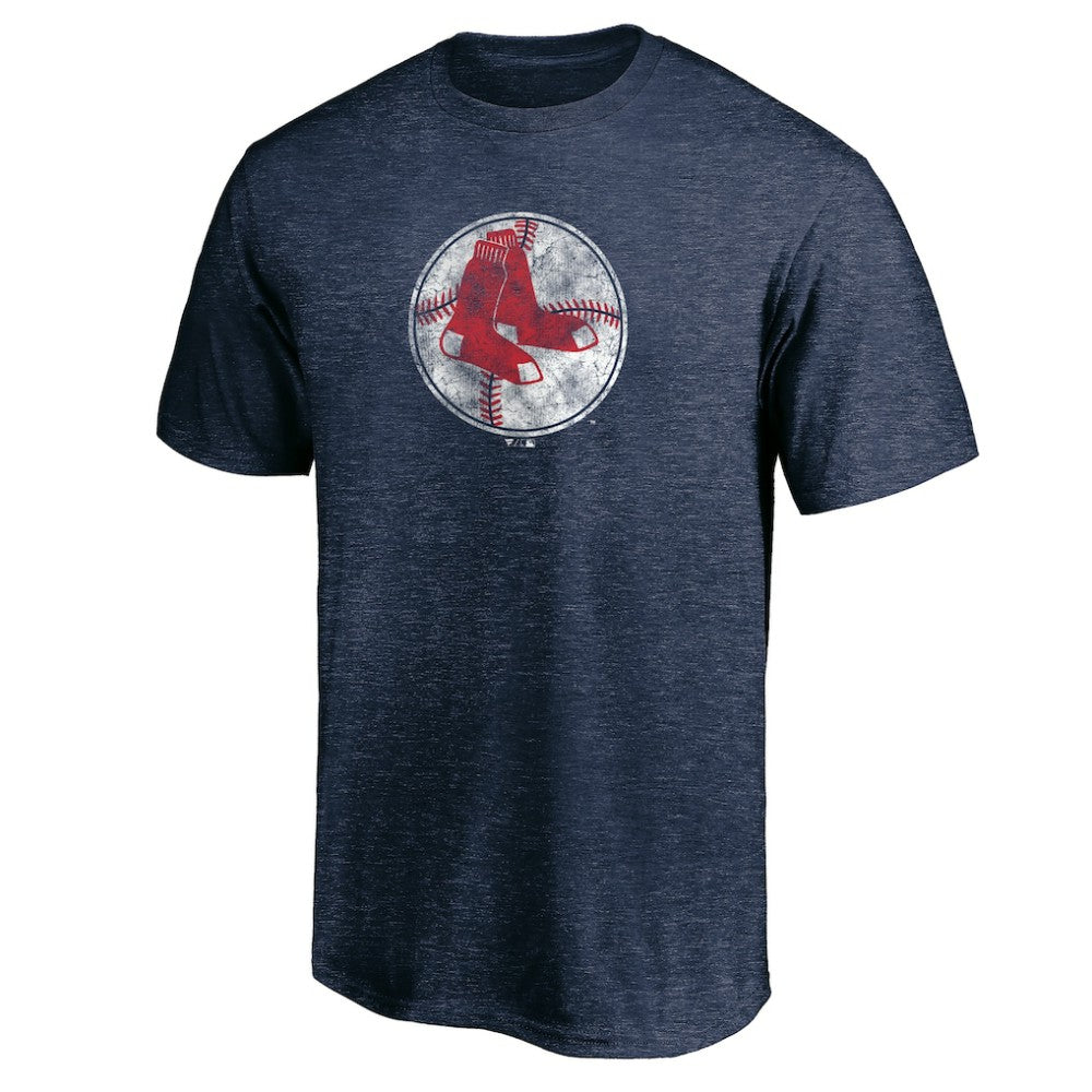 Boston Red Sox Cooperstown Collection True Classics Throwback Logo Tri-Blend T-Shirt - Navy - MLB Lifestyle