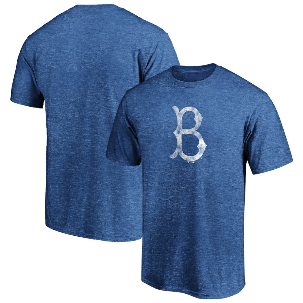 Brooklyn Dodgers Cooperstown Collection True Classics Throwback Logo Tri-Blend T-Shirt - Royal - MLB Discount