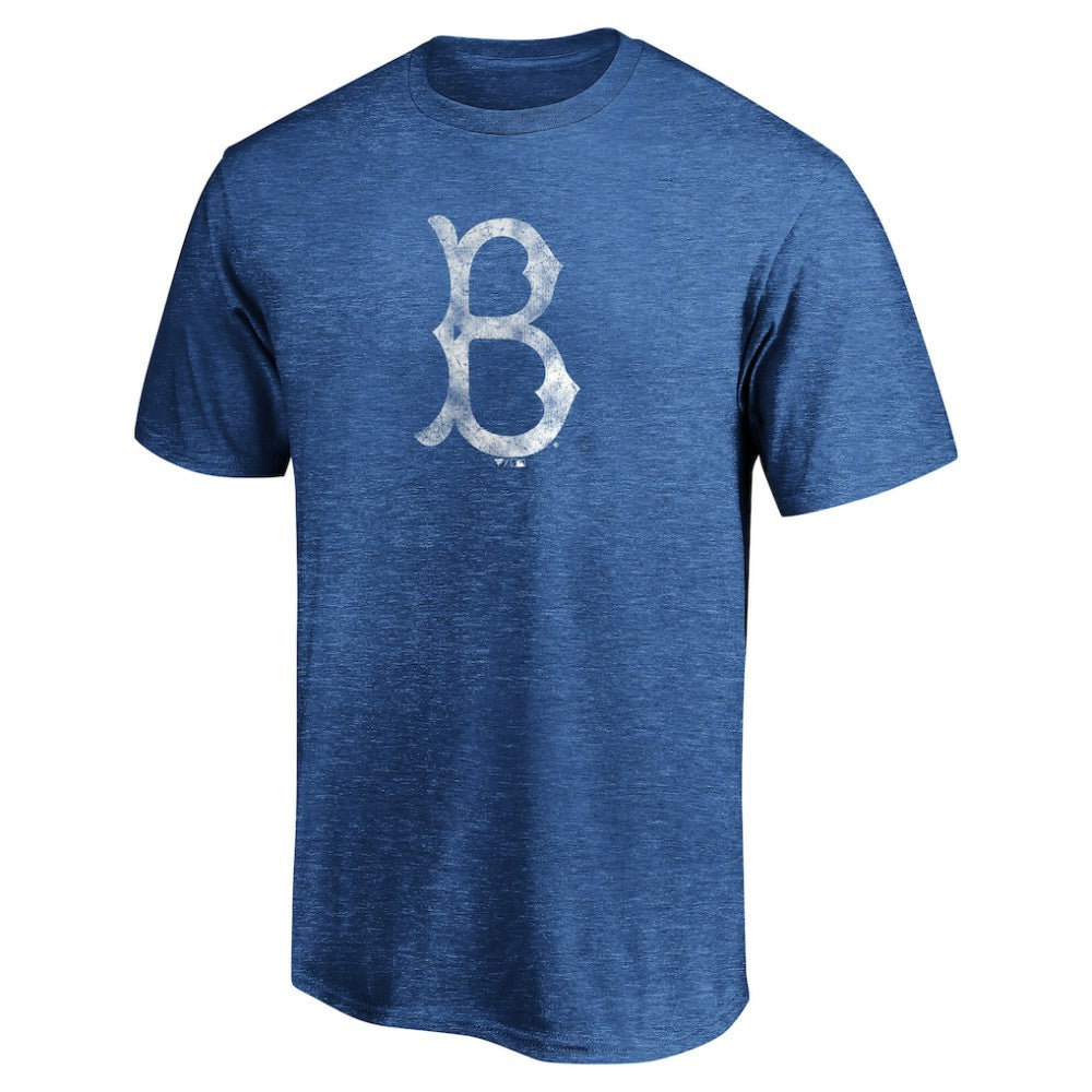 Brooklyn Dodgers Cooperstown Collection True Classics Throwback Logo Tri-Blend T-Shirt - Royal - MLB Discount