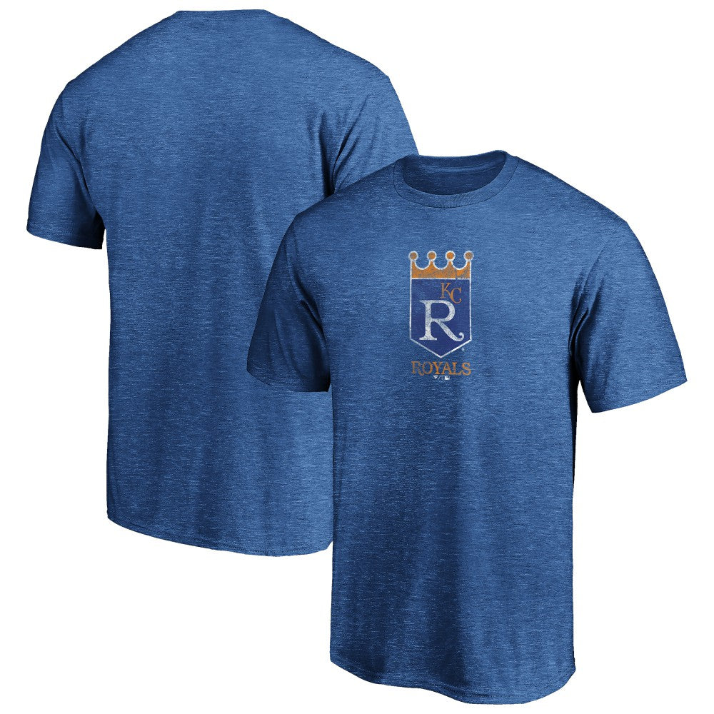 Kansas City Royals Cooperstown Collection True Classics Throwback Logo Tri-Blend T-Shirt - Royal - MLB Discount