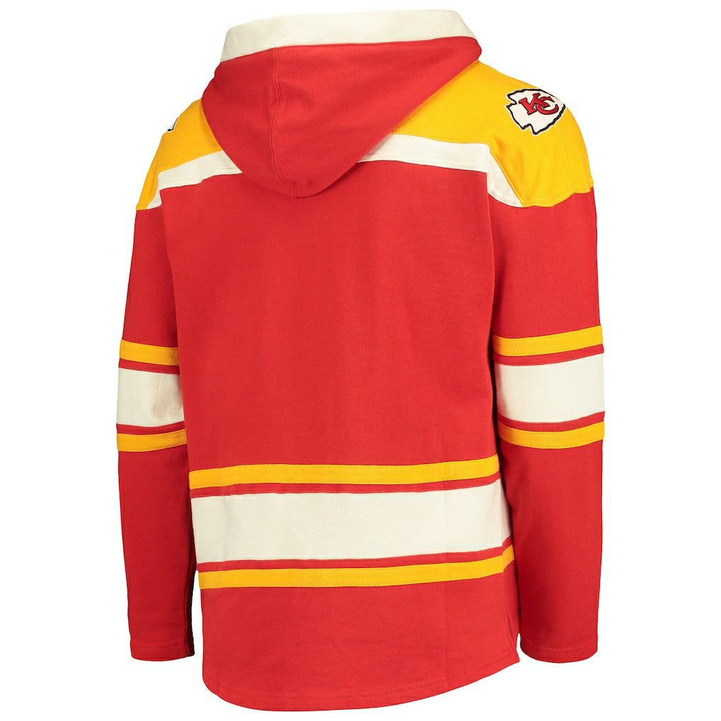 47 brand Kansas City Chiefs '47 Lacer V-Neck Pullover Hoodie Red/Gold