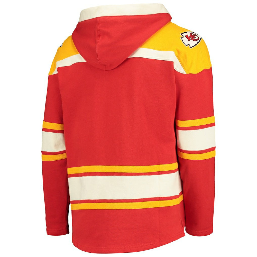 47 brand Kansas City Chiefs '47 Lacer V-Neck Pullover Hoodie Red/Gold