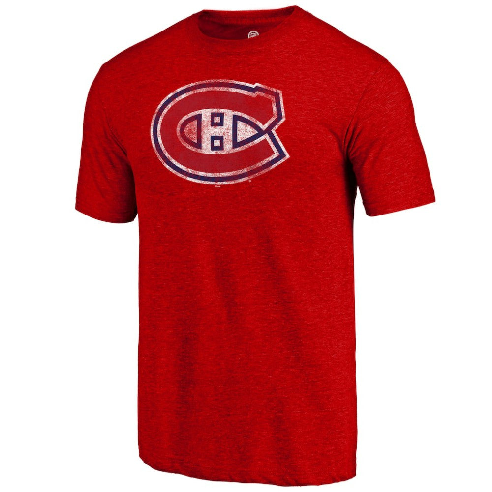 Montreal Canadiens Distressed Tri-Blend T-Shirt - Red - NHL 3872166