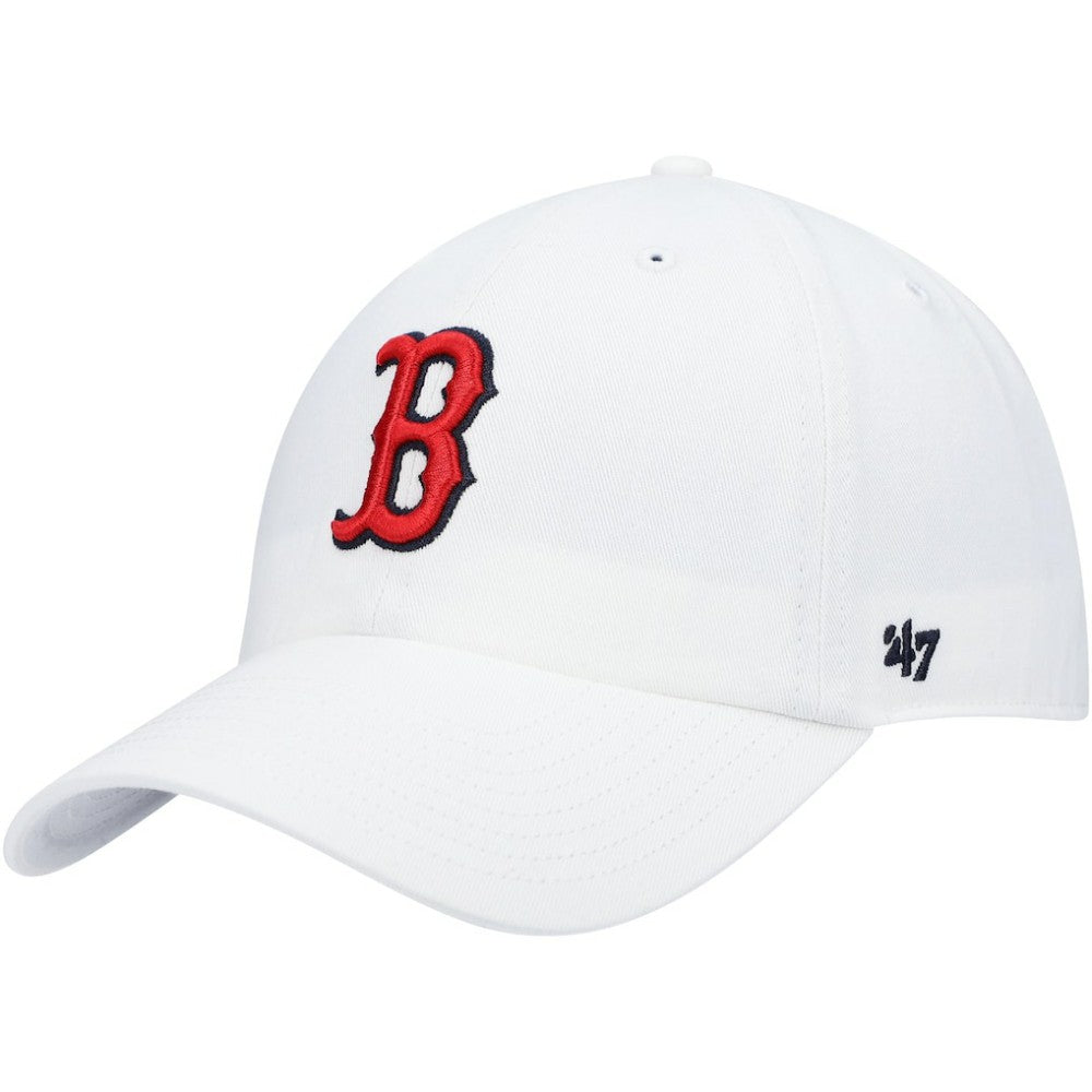 Boston Red Sox '47 Clean Up Adjustable Hat - White - 47 brand Lifestyle