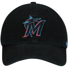 Miami Marlins '47 Clean Up Adjustable Hat - Black - 47 brand Sale