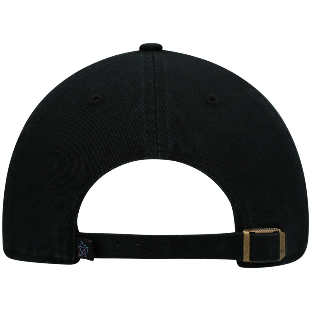 Miami Marlins '47 Clean Up Adjustable Hat - Black - 47 brand Sale
