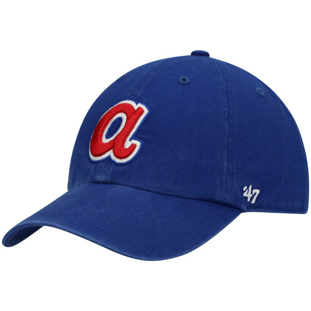 Atlanta Braves '47 1972 Logo Cooperstown Collection Clean Up Adjustable Hat - Royal - 47 brand Discount