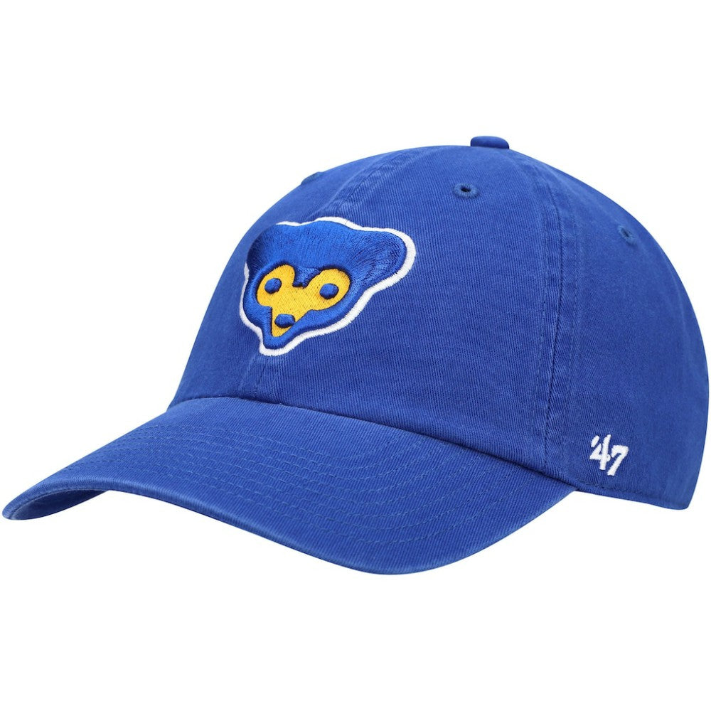 Chicago Cubs '47 Logo Cooperstown Collection Clean Up Adjustable Hat - Royal - 47 brand Discount