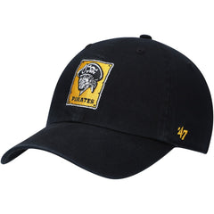 Pittsburgh Pirates '47 Logo Cooperstown Collection Clean Up Adjustable Hat - Black - 47 brand on Sale