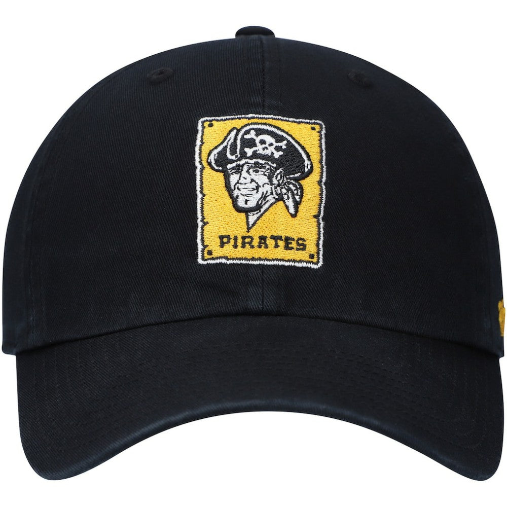 Pittsburgh Pirates '47 Logo Cooperstown Collection Clean Up Adjustable Hat - Black - 47 brand on Sale