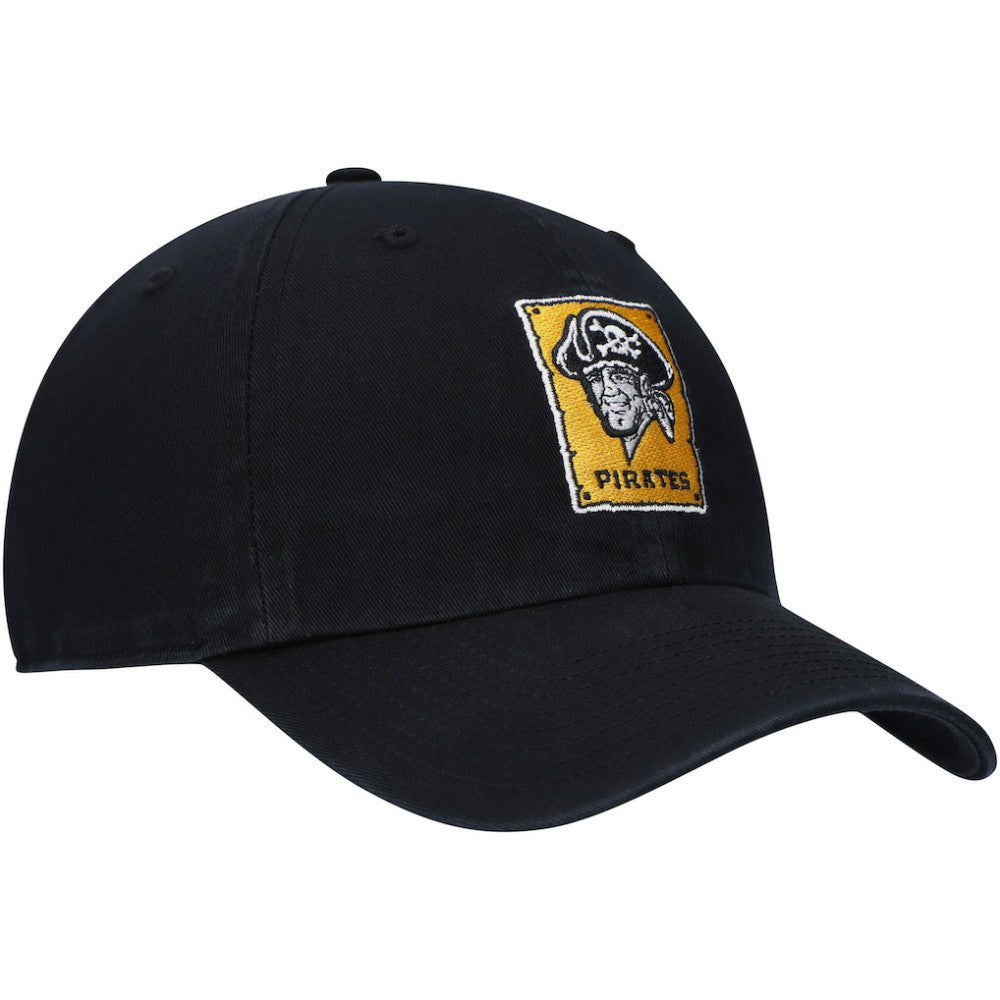 Pittsburgh Pirates '47 Logo Cooperstown Collection Clean Up Adjustable Hat - Black - 47 brand on Sale