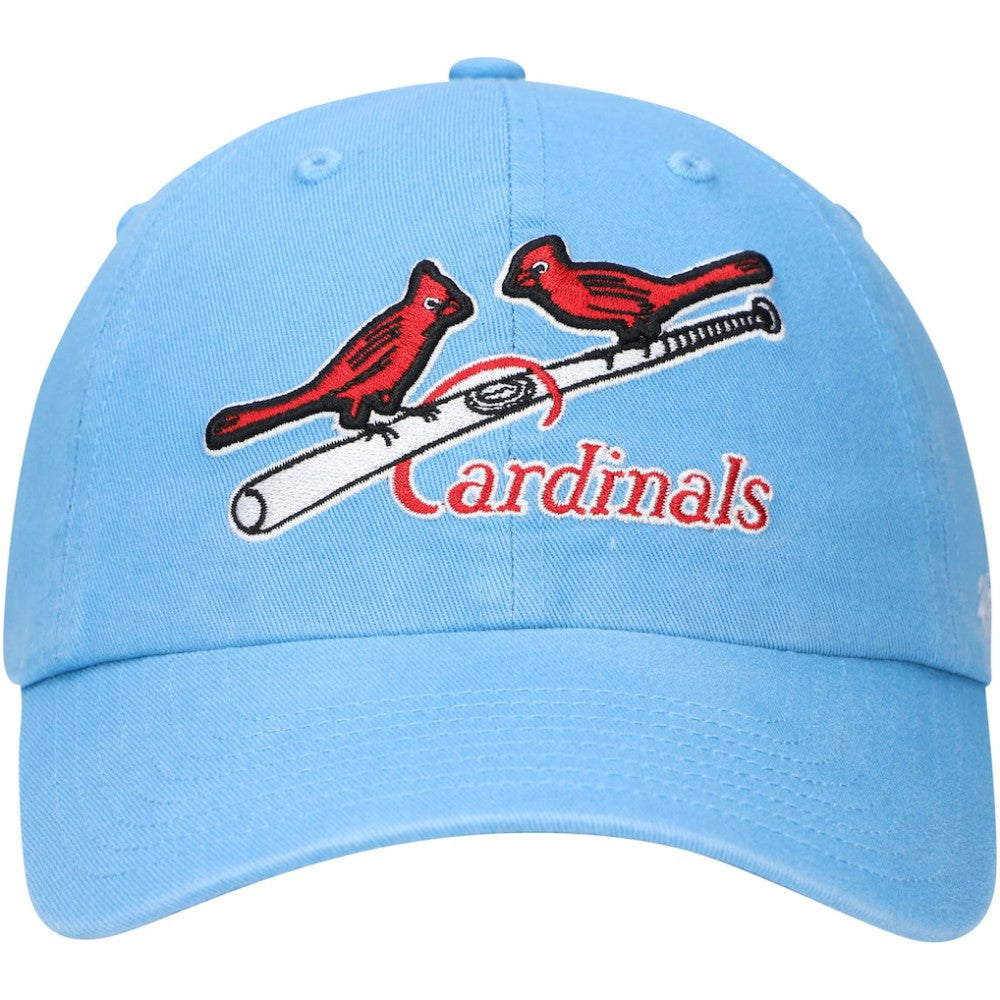 St. Louis Cardinals '47 Logo Cooperstown Collection Clean Up Adjustable Hat - Light Blue - 47 brand Lifestyle