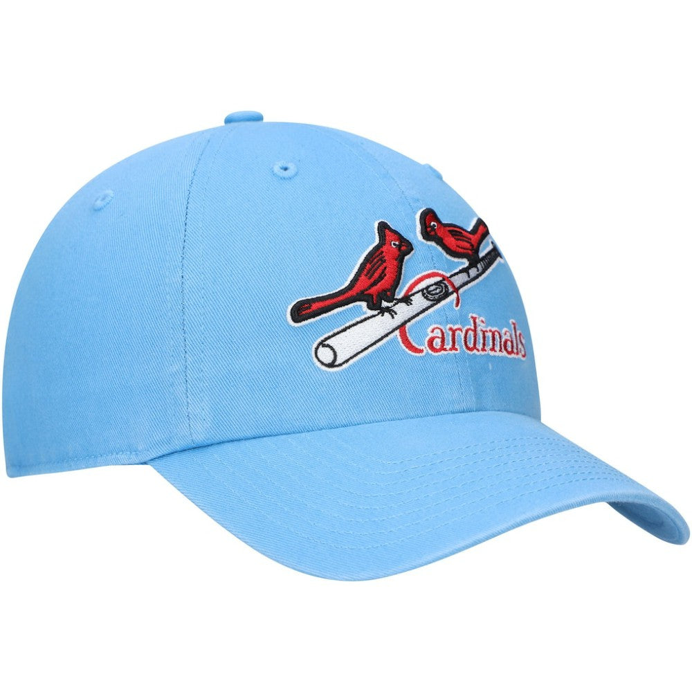 St. Louis Cardinals '47 Logo Cooperstown Collection Clean Up Adjustable Hat - Light Blue - 47 brand Lifestyle