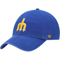 Seattle Mariners '47 1977 Logo Cooperstown Collection Clean Up Adjustable Hat - Royal - 47 brand Sale