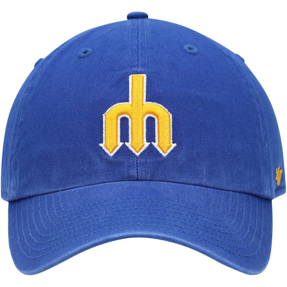 Seattle Mariners '47 1977 Logo Cooperstown Collection Clean Up Adjustable Hat - Royal - 47 brand Sale