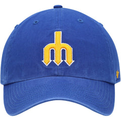 Seattle Mariners '47 1977 Logo Cooperstown Collection Clean Up Adjustable Hat - Royal - 47 brand Sale