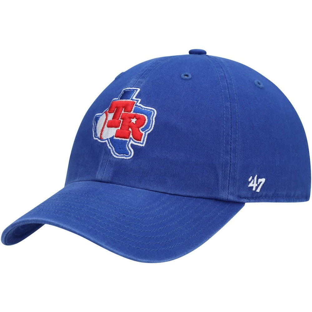 Texas Rangers '47 Team Logo Cooperstown Collection Clean Up Adjustable Hat - Royal - 47 brand on Sale