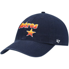 Houston Astros '47 Logo Cooperstown Collection Clean Up Adjustable Hat - Navy - 47 brand Discount
