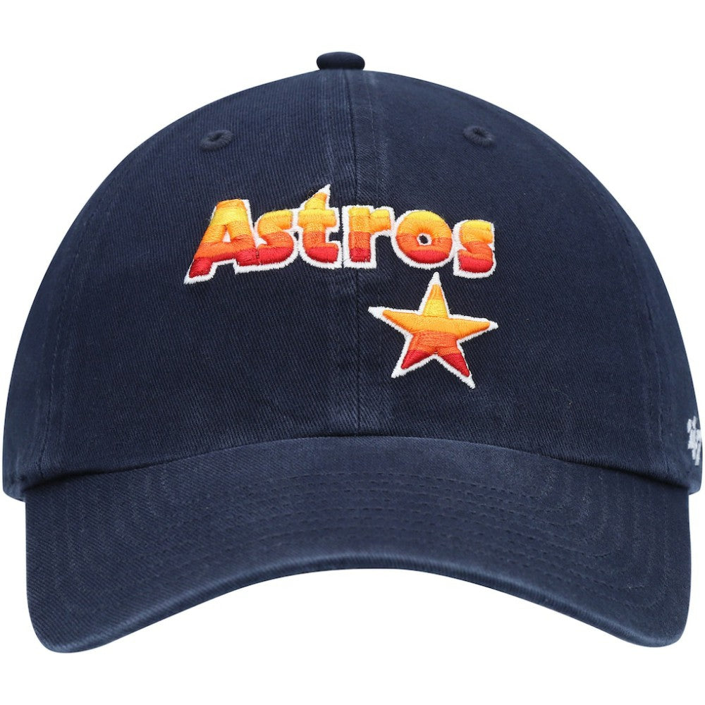 Houston Astros '47 Logo Cooperstown Collection Clean Up Adjustable Hat - Navy - 47 brand Discount