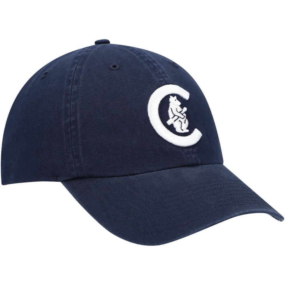 Chicago Cubs '47 C Bear Logo Cooperstown Collection Clean Up Adjustable Hat - Navy - 47 brand on Sale