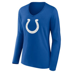 Indianapolis Colts Women's Primary Team Logo Long Sleeve V-Neck T-Shirt Royal