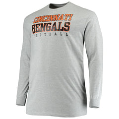 Fanatics Cincinnati Bengals Big & Tall Practice Long Sleeve T-Shirt Heathered Gray
