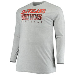 Fanatics Cleveland Browns Big & Tall Practice Long Sleeve T-Shirt Heathered Gray