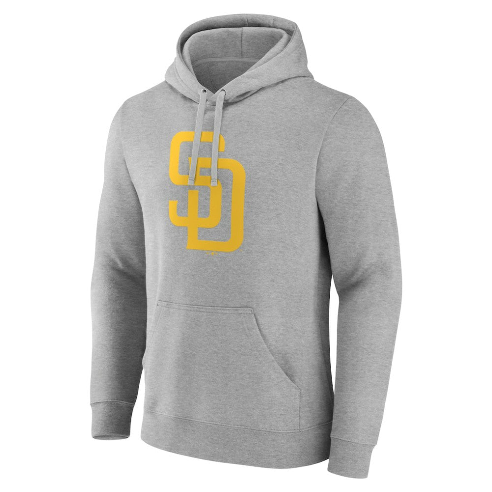 San Diego Padres Official Logo Pullover Hoodie - Heather Gray - MLB Discount