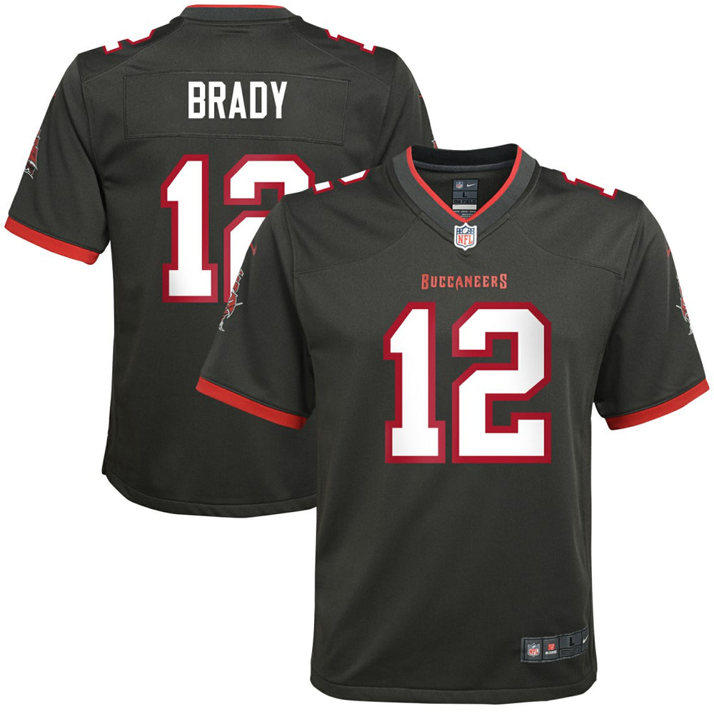 Nike Tom Brady Tampa Bay Buccaneers Youth Alternate Game Jersey Pewter
