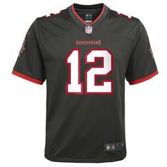 Nike Tom Brady Tampa Bay Buccaneers Youth Alternate Game Jersey Pewter