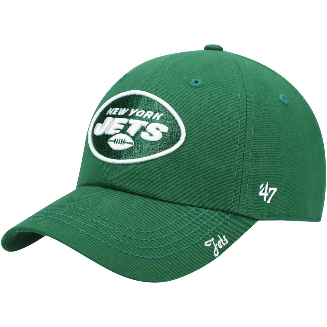 47 brand New York Jets '47 Women's Miata Clean Up Primary Adjustable Hat Green