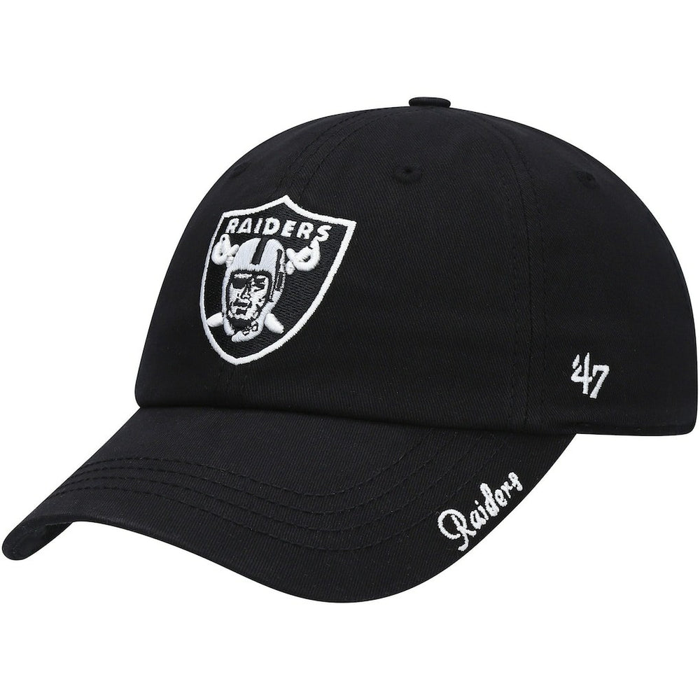 47 brand Las Vegas Raiders '47 Women's Miata Clean Up Primary Adjustable Hat Black
