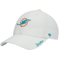 47 brand Miami Dolphins '47 Women's Miata Clean Up Logo Adjustable Hat White