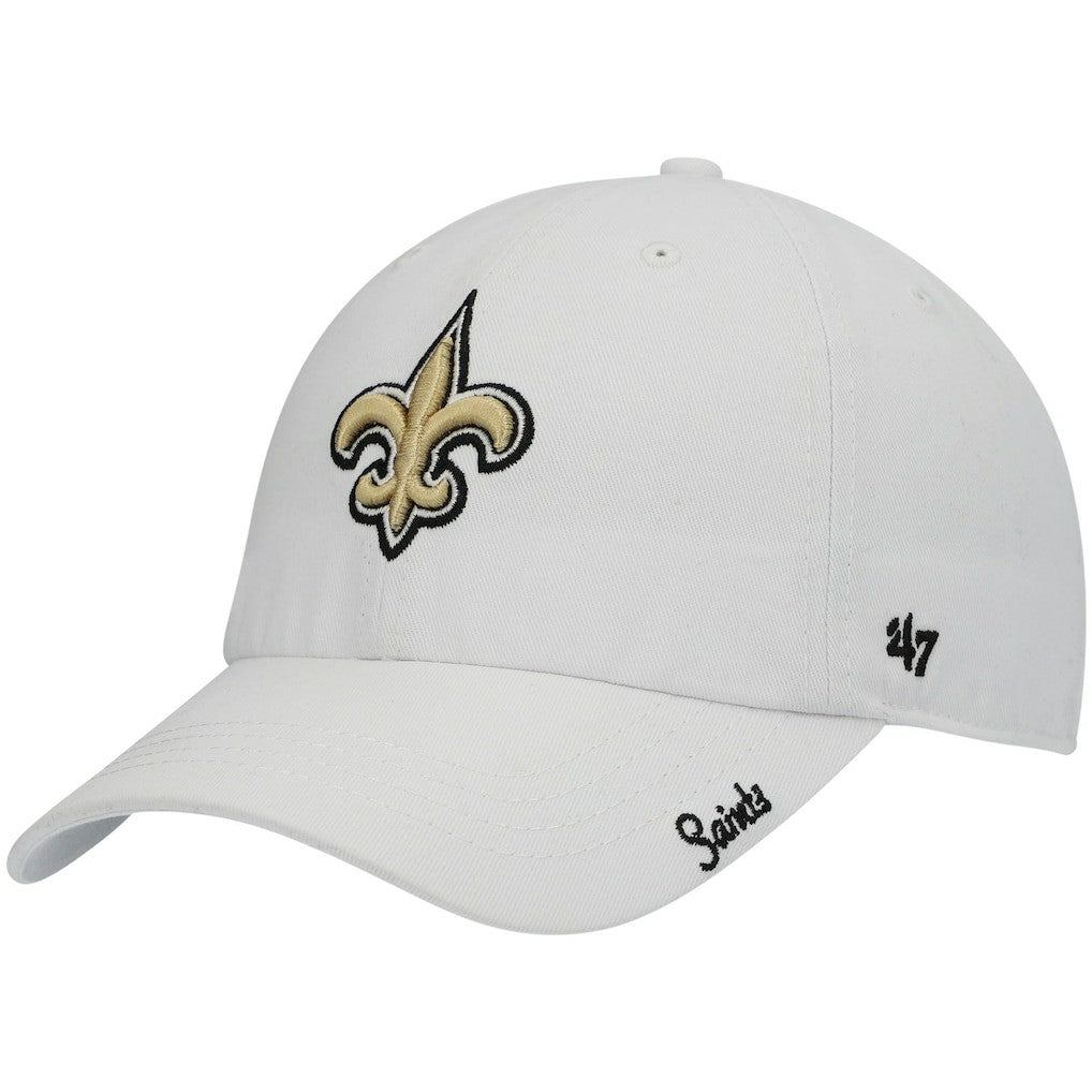 47 brand New Orleans Saints '47 Women's Miata Clean Up Logo Adjustable Hat White