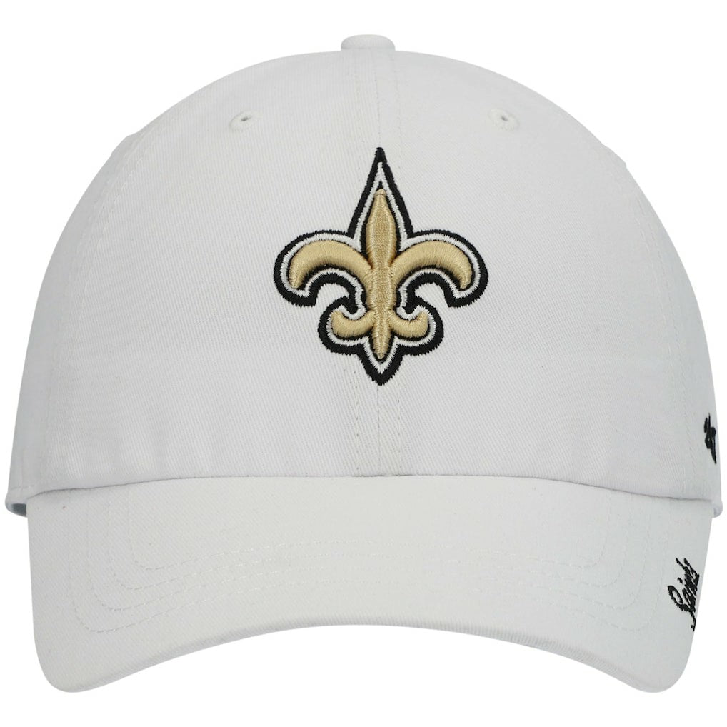 47 brand New Orleans Saints '47 Women's Miata Clean Up Logo Adjustable Hat White