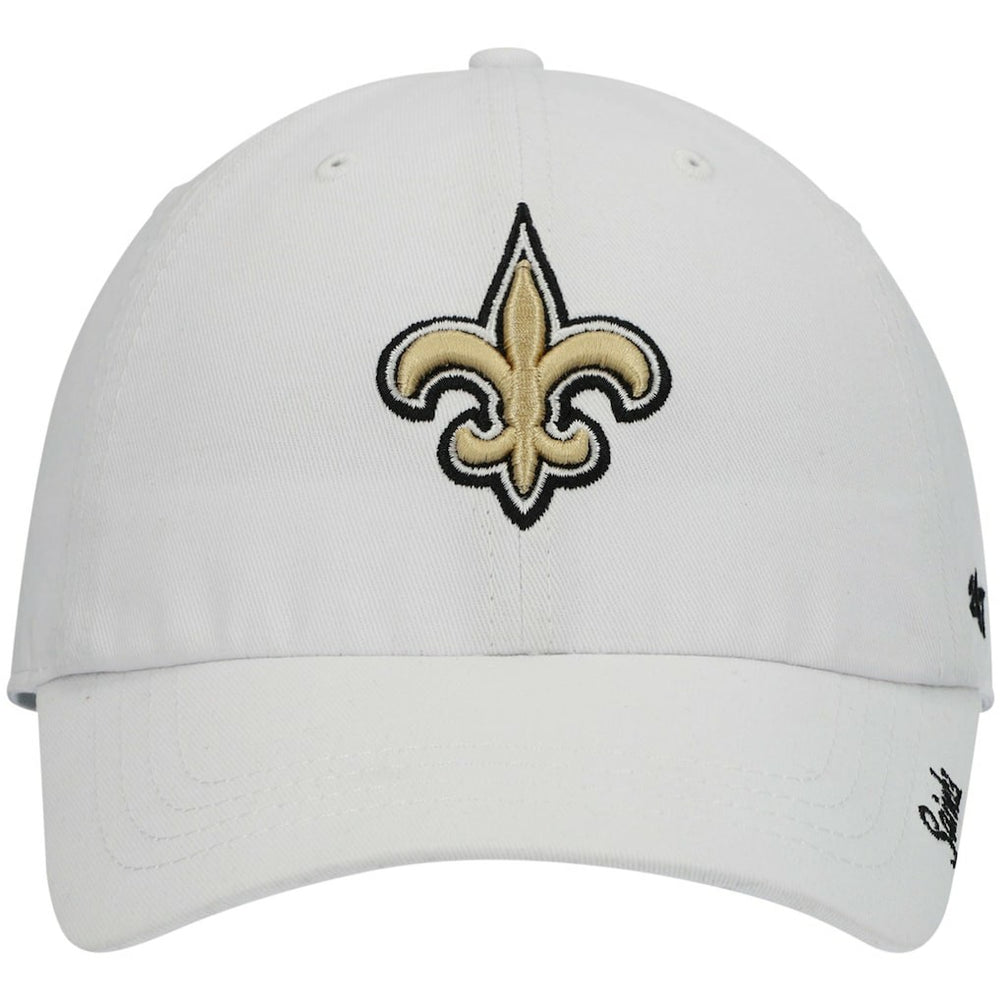 47 brand New Orleans Saints '47 Women's Miata Clean Up Logo Adjustable Hat White
