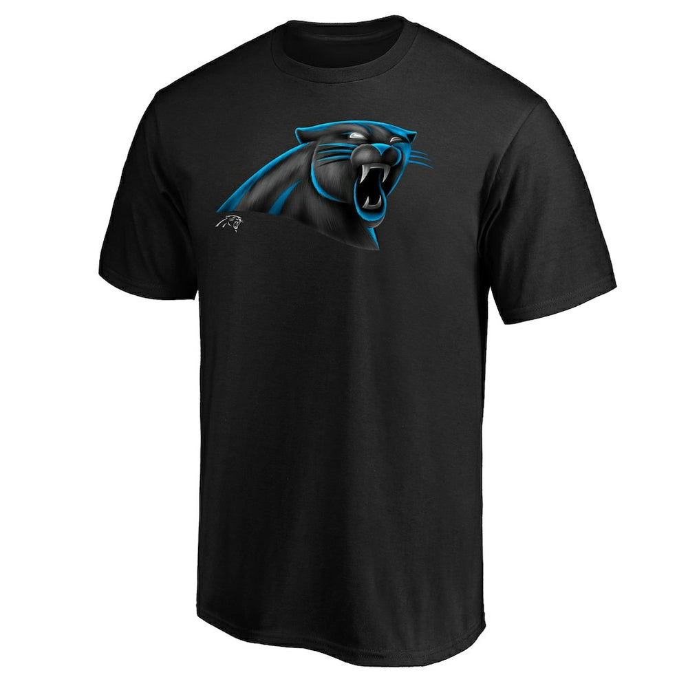 Carolina Panthers Midnight Mascot Team Logo T-Shirt Black