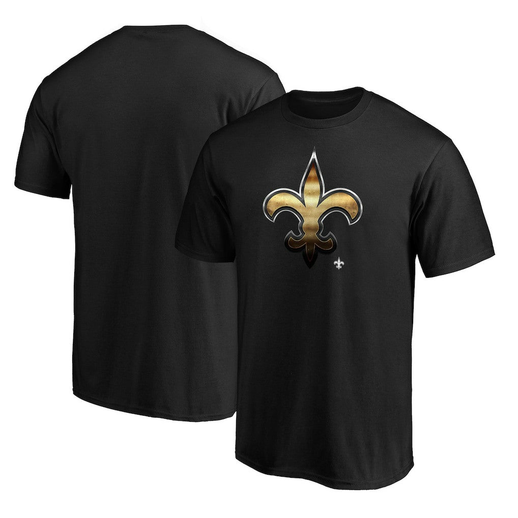 New Orleans Saints Midnight Mascot Team Logo T-Shirt Black